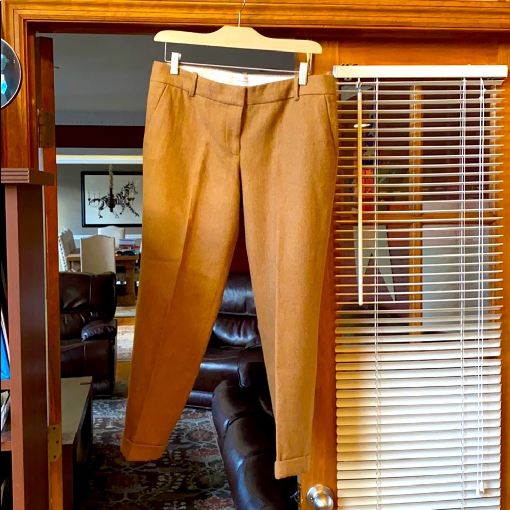 J Crew herringbone wool (fully lined) cafe capri